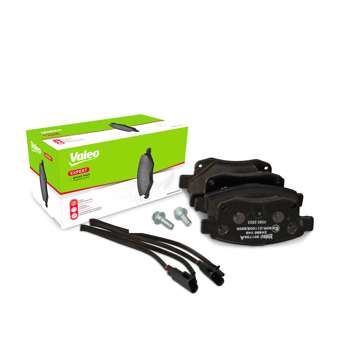 Jeu de 4 plaquettes de frein VALEO ref. 301738A